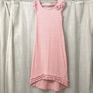 Kate Mack Maxi Dress Pink/Coral/White Size 8 EUC